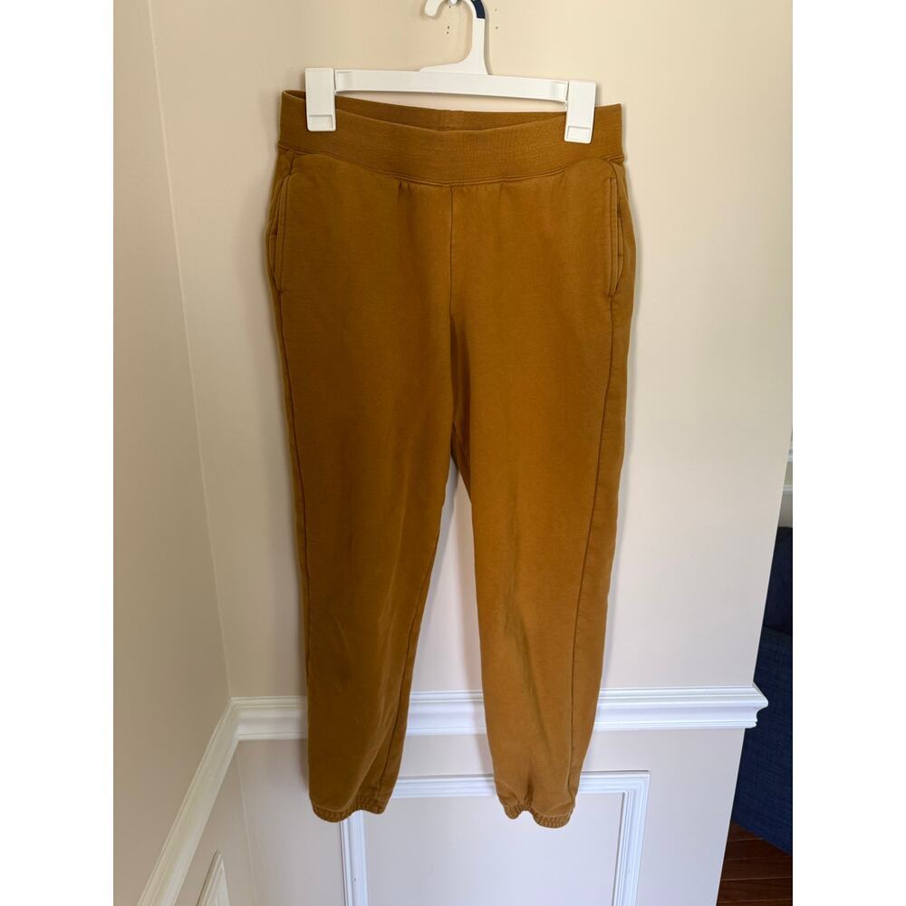 Girlfriend Collective | Mustard Brown Sweatpant Joggers Casual Loungewear- Sz S - Picture 2 of 10
